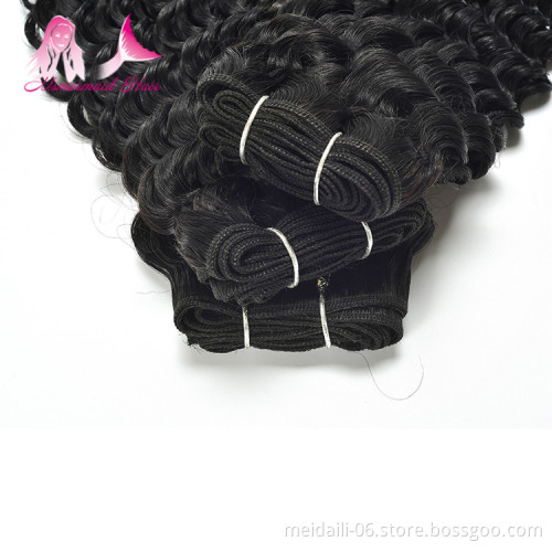 High Quality Unprocessed Raw Brazilian Curl Virgin Hair Weaving Bundles, Wholesale Deep Curly Hair Extension Bundles